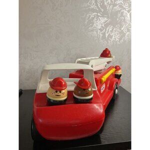 Vintage Little Tikes Chunky People Fire Truck & Fire People Figures